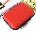 Produktbild Lucklystar® Hard Case Erschütterungsfeste Schutzbox Festplattentasche Universal Schutzhülle Tasche für Festplatte Kabel und sonstiges Zubehör 2.5 Zoll(Rot)
