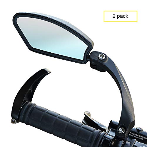 Issyzone Espejo Retrovisor Bicicleta Carretera Montaña Manillar Bicicletas de Montaña Bicicleta de Carretera con Lado Izquierdo y Lado Derecho, 2 Piezas
