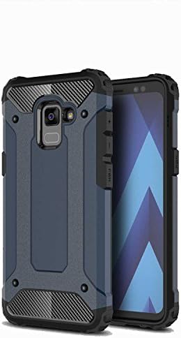 Rockwey® Samsung Galaxy A8 Plus 2018 case,TPU + PC,durable,Shock-Proof,perfect match Samsung Galaxy A8 Plus 2018(Navy blue)