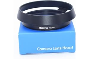 BEIZMEI 46mm Gegenlichtblende, universelle Gegenlichtblende für Kameras aus Metall,kompatibel mit allen Filtermarken mit 46mm Ø Objektiven+46mm Objektivdeckel