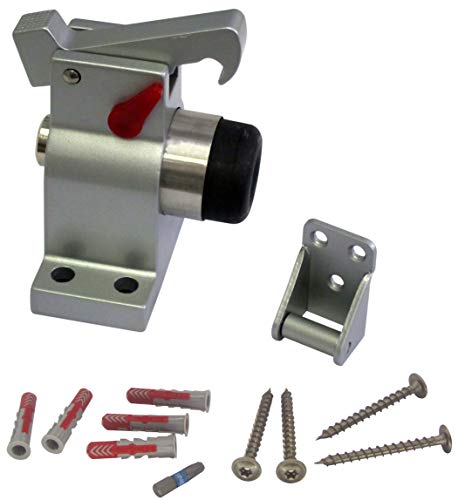 RSW TS-83030 - Tope para Puerta con Material de fijación Profesional para Montaje en Suelo con Tope de Puerta