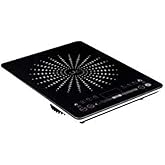 Jata VIN145 Portable Induction Hob, Plates 12 to 26 cm Diameter, 8 Functions, Touch Controls, LED Display, Temperature Slidin