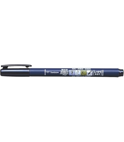 Penna A Pennello Tombow Fudenosuke Pastello Per Carta Nera, 6 Colori (5 Pastello + Bianco), Punta Morbida, Effetto Gesso - 3