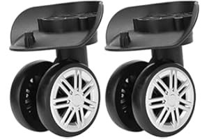 KIMISS Ruote di Ricambio per Valigia Grande - Ruote Doppie Silenziose per Valigie Universali - Accessori Trolley di Alta Efficienza