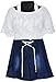 BENKILS Cute Fashion Baby Girl's Denim Skirt Dresses for (White, 7-8 Years)