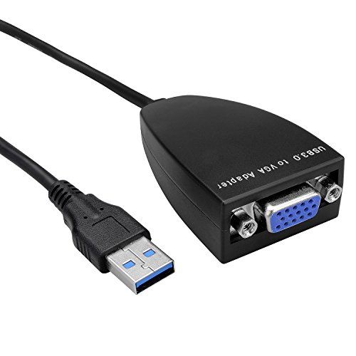 qobobo® USB 3.0 Type-A to VGA Video Graphic Card Display External Cable Adapter für PC Laptop Windows 7/8/8.1/10