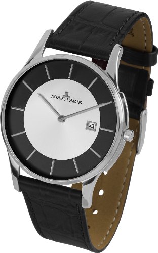 Jacques Lemans Unisex-Armbanduhr London Analog Quarz Leder 1-1777F Jacques Lemans Unisex-Armbanduhr London Analog Quarz Leder 1-1777F