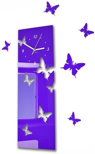Modern Large Purple Wall Clock Home Decoration Kitchen Dining Room Silent Hall Bedroom