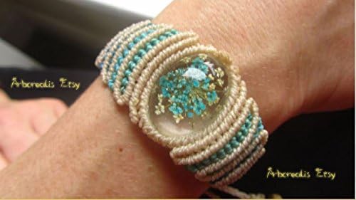 Blue Flowers Goddess Nature Spirit Bangle Bracelet - Creative Color Design - Tribal Ethnic Rainforest Jewelry Celtic Nordic Pagan Tolkien Harry Potter Game Of Thrones Fairy Tale Reiki Female Warrior