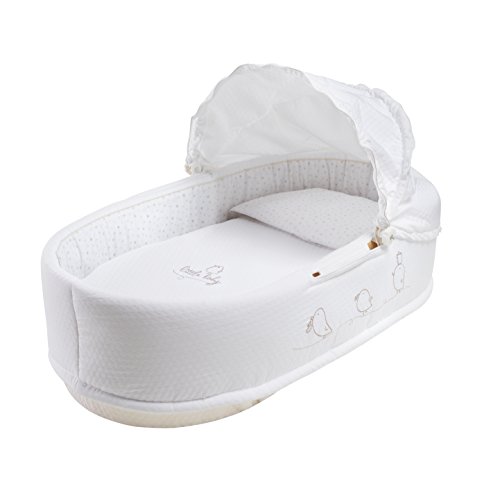 PETIT PRAIA Piu Piu Carrycot with Hat (80 x 36 x 23 cm, White/Beige)