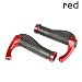 Produktbild BLUEUK 1PAIR Fahrrad Komponenten Lenkerenden Lenker Gummigriffe Aluminium Barend Onesize Bar Ergonomische Push On Soft Griffe Griff nach Hause (red)