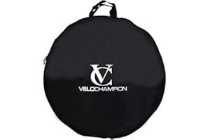 VeloChampion Borsa Porta Ruota Bici Impermeabile | Mountain bike, bici da corsa o gravel | 650b, 700c, custodia da viaggio per il trasporto di ruote da 26", 27,5" e 29" (Nero, 81cm (MTB) x1)