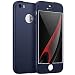 Produktbild MUTOUREN iPhone 7 Hülle iPhone 8 Hülle 360 Grad Schutzhülle PC Full-Cover Anti-Schock Shockproof Ganzkörper Schützend Anti-Kratz Stoßfänger 360 Grad Case matte Schutzkasten 3 in 1(Blau)