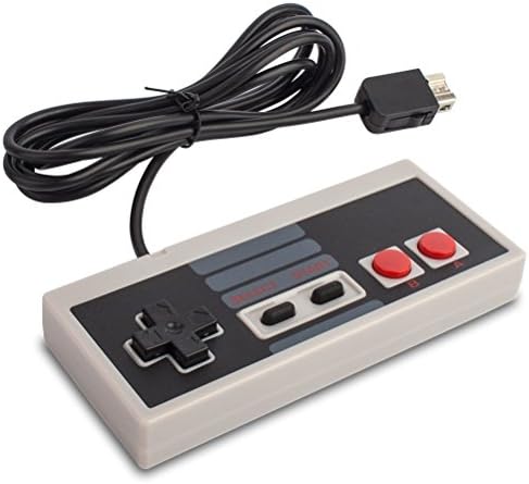 NES Classic Mini Controller, Retro Wired Bundle / Joypad / Gamepad with 1.8m 6ft Extension Cable (New 2016 Mini Nes Edition), Old-Skool Grey