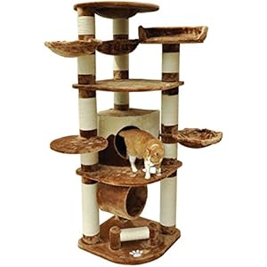 [Gesponsert]nanook Gigant - Kratzbaum XXL, Premium Qualität, große und schwere Katzen (Maine Coon, Ragdoll), standfest - Farbe: braun