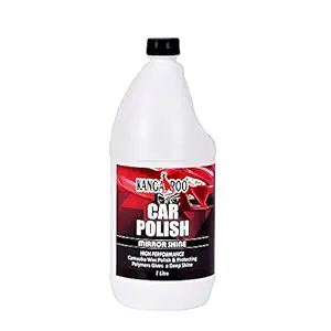Kangaroo Car Wax Polish Mirror Shine (Rich Carnauba) 1 Litre + Foam APPLICATOR