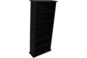 WATSONS CHAK - 222 CD or 104 DVD Blu-ray Media Storage Shelf Unit - Black