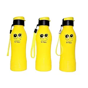Shubhkraft Portable Drinking Water Bottle for Office Sports School Kids Men Girls Women Travelling Gym Yoga (Yellow) Pack of 20