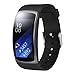 Produktbild SongNi® Soft Silicone Sport Replacement Strap for Samsung Gear fit 2/Gear Fit2 Pro Smart Watch-Black(tracker is not included)