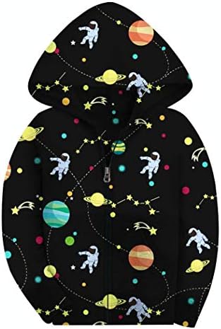 COIKNAVS Boys' Kids Galaxy Teen Zipper Hoody Fleece Full Zip Up Hoodie 4-15Y
