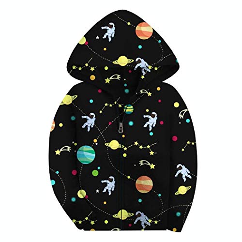COIKNAVS Boys' Kids Galaxy Teen Zipper Hoody Fleece Full Zip Up Hoodie 4-15Y