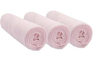 Easy Dort Lot de 3 Housses pour Matelas à Langer 50x70 / 50x80 en Coton - Rose