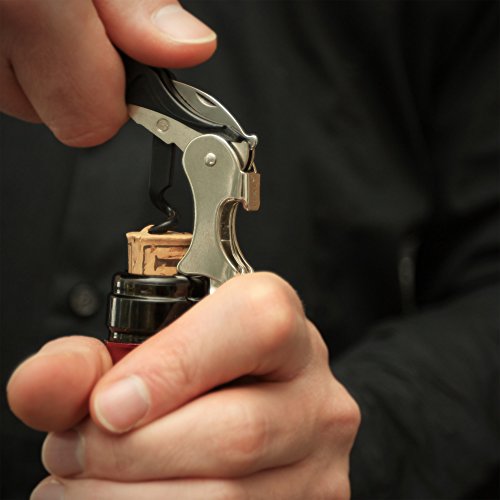 Oaoa Design SMARTPULL bester Korkenzieher mit doppeltem Hebel – klimaneutral – Kellnerkorkenzieher Kellnermesser Weinöffner inkl. Folienschneider, Kapselheber und mit Teflon beschichteter extralangen Spirale, für einfache Handhabung mit wenig Kraftaufwand – 60 Tage Geld-zurück-Garantie - 7