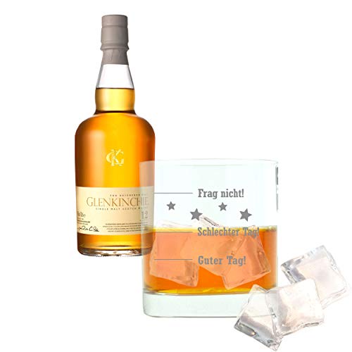 Glenkinchie Whiskey 605392 - Juego de 2 Botes de Whisky (Vaso Grabado, 12 años/años)