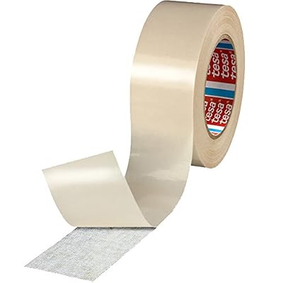 Tesa 51960-00002-00 Professional Adhésif double-face de fixation de moquettes retirable, Translucide, 25 m x 50 mm