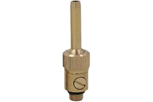 Drincoshow 1/4" 1/2" 3/4" 1" 1.5" 2" Thickened Brass Straight Fountain Nozzle With Valve Pool Fountain Nozzles Landscape Fountain Fittings Adjustable Spray Nozzle (1/4 Male Thread)