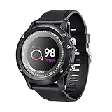 samLIKE Smartwatch Fitness Smart Armbanduhr 丨 Schrittzähler 丨 Pulsuhren 丨 Schlafqualität Rekord 丨 Kalorienzähler 丨 Telefon-Mate 丨 Anrufen/SMS 丨 Remote-Kamera 丨 Wasserdicht IP68 (Schwarz)