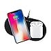 Produktbild Jamicy 2 in 1 Ladegerät kompatibel mit iPhone XS/XS Max/XR / 6/7/8 | Apple Watch Series 4/3/2/1 | AirPods 2/1, Qi Wireless Fast Charger Ständerhalter