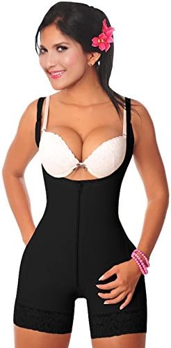 Sexy Body Shaper - Latex Waist Training Jumpsuit Corset (L, Black)