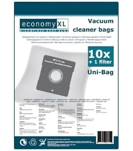 PakTrade 10 Sacchetti In Microfibra + Filtro Per Aspirapolvere Philips Mobilo HR 8514 E Modelli AEG, Electrolux, Volta - Compatibili