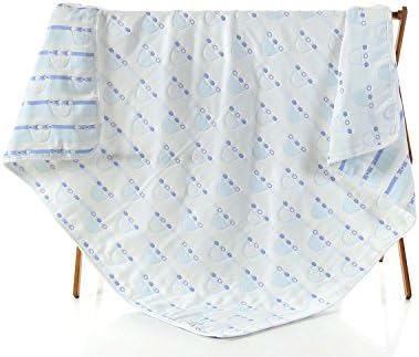 Cotton Infant Covered Children Blankets Towels Baby Towels Soft and Cozy Baby Receiving Blankets- Multi color (Blue)
