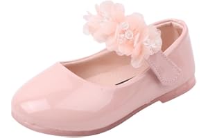 JRFT Mädchen Prinzessin Schuhe Spitze Blumen Strasssteine Lederschuhe Kinderschuhe Elegant Festlich Ballerina Schuhe Weichen Sohlen Mary Jane Hochzeitsschuhe Blumen Party Schuhe