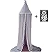 Produktbild chicieve Dome Moskitonetz Baldachin Rund Plüsch-Ball Dekoration Bett Mantel Indoor Outdoor Kinder Mädchen Jungen Baby Kinder Spiele House Play Zelt mit Dream Catcher (grau)