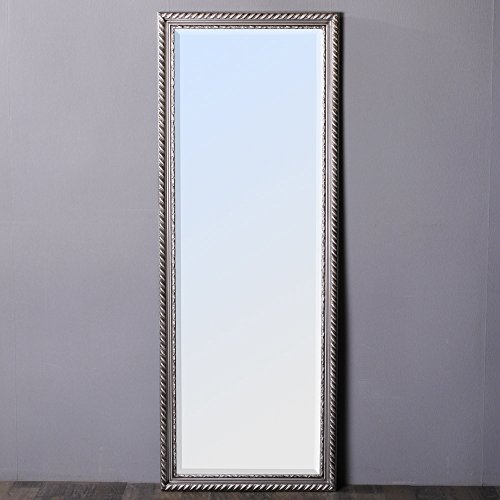 WANDSPIEGEL BAROCK SILBER ANTIK DESIGN SPIEGEL Stripe 160x60cm MIT HOLZRAHMEN - 7