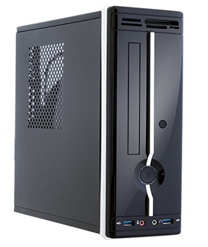 gecCOM Mini / SLIM COMPUTER mit Cardreader | 250W Netzteil | Intel Core i5 7400 4x 3,0GHz | 1TB HDD | 8GB DDR4 2133MHz | MSI H110I Pro ITX Mainboard | Intel HD 630 Grafik | DVD | W10