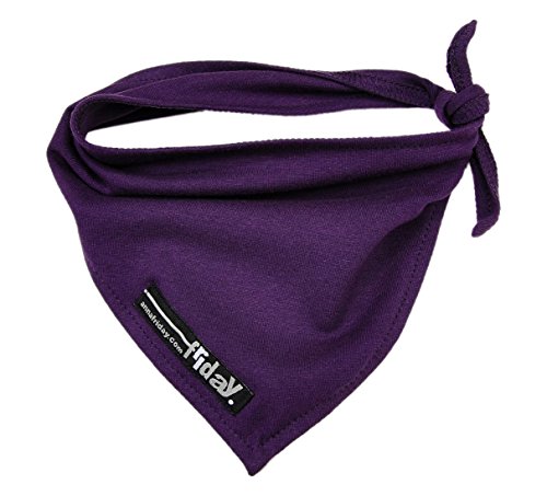 "December-Triangular Neckerchief for Baby-Asymmetrical -  Purple - Small