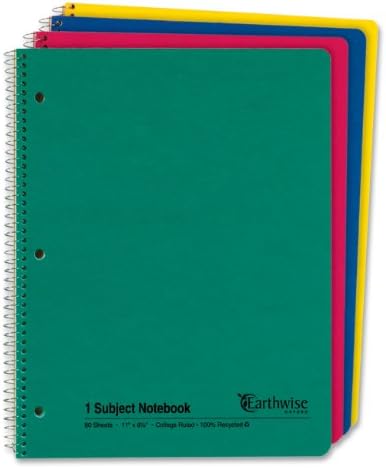 Wirelock Subject Notebook, College/Med Rule, Letter, White, 80 Sheets/Pad