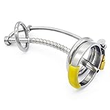 Sex toys Male Sex Toys Chastity Device Stainless Steel Sexy Metal Penis Cage Virginity Lock (Size : 43mm)