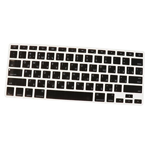 MagiDeal Weiche Silikon Tastaturschutz (QWERTY+Russisch) Für 13-Zoll MacBook Pro / Air – Schwarz - 4