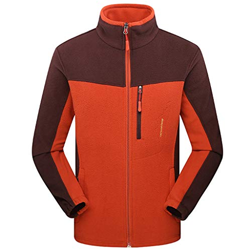 Preisvergleich Produktbild Amphia Plüschjacke für Herren - Verdickendes Fleece für den AußenbereichHerren Herbst Winter Outdoor Verdickung Reißverschluss Fleece Stehkragen Sport Mantel