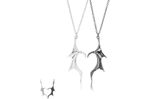 VZUHSW Lot de 2 colliers ange/diable en argent sterling avec pendentif d'ailes d'ange démon, Bijoux cadeaux pour femme, maman, amoureux et couples, Cadeau parfait pour la Saint-Valentin
