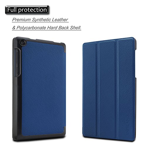 Lenovo TAB3 7 Essential / Lenovo Tab3 A7-10 Hülle, Infiland Ultra Dünn und Leicht PU Leder Schutzhülle mit Standfunktion für Lenovo TAB3 7 Essential (Lenovo TB3-710F) 7,0 Zoll Tablet 2016 Release/Lenovo Tab3 A7-10 mit Standfunktion(Dunkleblau) - 3