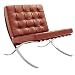 Produktbild Eleganter Designsessel Leder Sessel mit gekreuzten Beinen Top-Grain Echtleder New Eleganter Designsessel Leder Sessel mit gekreuzten Beinen Top-Grain Echtleder (Cognac)