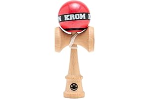 KROM Kendama MIKRO rosso - Mini Kendama in legno di faggio, completamente giocabile, formato tascabile, per principianti e professionisti