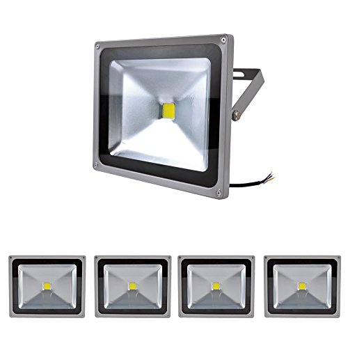 Preisvergleich Produktbild 5X IP65 LED-Strahler 50W anstrahlen Cool White