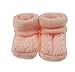Newborn Baby Girls Boys Cable Knit Booties Pink